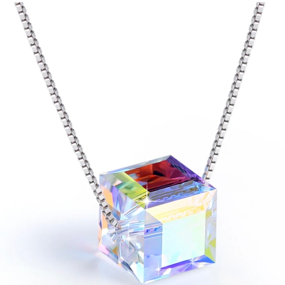 Cubic Crystal Pendant Necklace